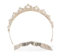 OUNONA 1Set Fascia Compleanno con Copricapo per Feste Compleanno e Cerimonie per Donne e Principesse Accessorio Festivo Unico