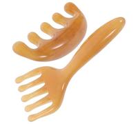 OUNONA 1Set Massaggiatore per Capelluto e Strumento Raschiante con Pettine Denti Larghi e Design Elegante e Portatile per La Dei