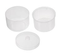 OUNONA 1Set Scatola per Strumenti Nail Art con Vassoio Rimovibile Ciotola per Manicure Riutilizzabile Trasparente per Domestico