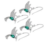 OUNONA 2 paia Orecchini con Colibrì in Zirconia Verde Scintillante Pendenti Eleganti per Donna da Regalo Madre e Figlia Design Confortevole e Resistente