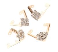 OUNONA 2 Paia Protezione Tallone Scarpe da Donna in Metallo Resistente Copri Punta per Tacchi Eleganti Dorati Salvapunte e Rinforzo Antigraffio per Scarpe Femminili