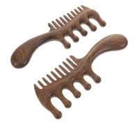 OUNONA 2 Pcs Gua Sha Cuoio Capelluto in Legno Pettine Dente Largo Per E Cuoio Capelluto Strumento Di Massaggio Del Grilletto Massaggio