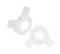 OUNONA 2 Pezzi Accessori per Gelatiera Ugelli Decorativi Affidabili per Macchina Gelato Professionale Ricambi per Bocchette Modellanti Stella e Fiocco Facili da Installare per Gelatiera