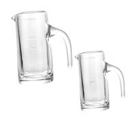 OUNONA 2 pezzi Bicchieri Dosatori in Vetro Trasparente per Vino e Liquori con Scala Divisori Eleganti per Servire Whisky Cocktail e Bevande Uso Domestico e Feste