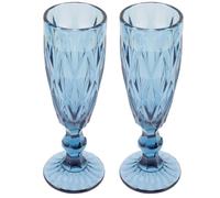 OUNONA 2 Pezzi Calice da Brindisi in Vetro 150ml, Elegante e Stabile | Trasparente, Stile Vintage e Delicato, per Servizio in Ristorante e Dessert come Yogurt o Budino