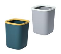 OUNONA 2 Pezzi Cestino 3 in 1 Bidone 10l in PP per Casa Decorativo | Camere e Laboratori Creativi, Formato Quadrato, senza Coperchio, Confezione, Uso Interno