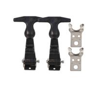 OUNONA 2 pezzi Chiusura T in Acciaio Inox con Maniglia Curva e Ganci in Gomma per Cassetta Porta Attrezzi e Cofano Veicoli Resistente e Antideformazione