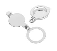OUNONA 2 Pezzi Copertura dello Specchio della Porta Anti-Vista Copertina Coperture Privacy Buco Protettore Spettatore Occhio Coperchi per Spioncini Rame Silver