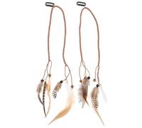 OUNONA 2 pezzi copricapo indiano: elegante fermaglio per con piume - accessori decorativi per per feste, festival ed eventi - fermaglio per con piume