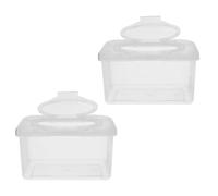 OUNONA 2 Pezzi Dispenser Salviette Umidificate Portatile in Pp con Coperchio Ermetico e Guarnizione in Silicone Contenitore Riutilizzabile per Salviettine Casa e Asilo