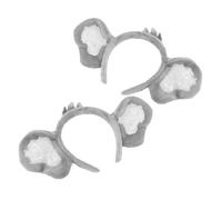 OUNONA 2 Pezzi Fascia Koala fascia dell'orecchio fasce per bomboniere koala fascia per il trucco degli animali Cerchietto con orecchie di koala bomboniere dello zoo Peluche Grey