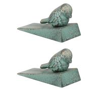 OUNONA 2 Pezzi Fermaporta in Ghisa Verde a Forma di Animale, Fermaporta AntiGraffio per Tenere la Porta Aperta, per Decorazione Vintage e Garage