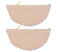 OUNONA 2 pezzi Organizer per borsetta, inserto organizer con cerniera per borsa tote da donna, borsa tote e borse a mano, beige 7,5''x3''x1,8''
