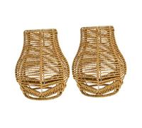 OUNONA 2 Pezzi Paralume Intrecciato in Corda di Carta per Lampadario Paralume per Plafoniera in Stile Moderno Artigianale per Illuminazione Domestica e Ristoranti