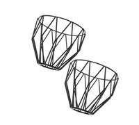 OUNONA 2 pezzi Paralumi in Ferro per Lampada Sospensione Gabbia Protettiva per Design Geometrico Artistico Accessori Illuminazione per Cucina Camera Ufficio e Bar