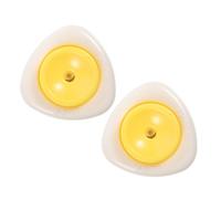 OUNONA 2 Pezzi Perforatore per Uova Compatto in Pp Giallo, Facile da Pulire, Supporto Pratico per Uova Sode in Cucina
