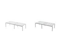 OUNONA 2 Pezzi Scarpiera Salvaspazio Bianca a Strati in Plastica | Organizador De Zapatos, Design Integrato, Facile da Pulire, per Scarpe