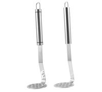 OUNONA 2 pezzi Schiacciapatate Manuale Acciaio Inossidabile da Utensile per Purè e Verdure Design Ergonomico e Facile da per Cucine e Ristoranti