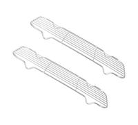 OUNONA 2 Pezzi Scolapiatti Rack per Cucinare Cottura su griglia di Raffreddamento Griglie da Forno Griglia da Cucina in Filo Metallico Acciaio Inossidabile Silver