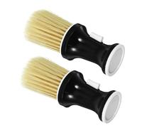 OUNONA 2 pezzi Spazzola da Barbiere con Testa Rimovibile e Applicatore Polvere Pennello per Pulizia Capelli e Massaggio Cuoio Capelluto per Styling Ricci e Definizione Contorno Capelli