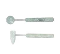 OUNONA 2 pezzi Strumenti da Massaggio in Pietra Portatili per Viso e Corpo Strumenti Ergonomici per Rilascio Tensione Muscolare e Stimolazione Circolazione per Terapia Fisica e Relax