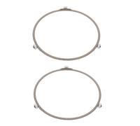 OUNONA 2 Pezzi Supporto Girevole Microonde Anello Rotante con Rulli Antivibrazione Sostituzione per Piatto Vassoio Forno Compatibile Maggior Parte dei Forni Microonde