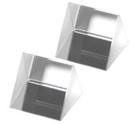OUNONA 2 prismi triangolari trasparenti in vetro ottico, 1 pollice | Prisma per effetti luminosi per lo studio dello spettro di rifrazione della luce, strumento didattico per fotografia, scienze