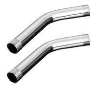 OUNONA 2 prolunghe per braccio doccia per bagno - Connettore per tubo di prolunga per braccio doccia curvo a 135° - Accessorio per sanitari in acciaio inossidabile da 6 pollici