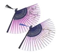 OUNONA 2 Set Ventaglio Pieghevole in Stile Giapponese Decorazioni per Festival Ventaglio Nero Ventaglio Pieghevole Piccolo Ventaglio Pieghevole Ventaglio Pieghevole per 2 Pezzi*2