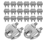 OUNONA 20 Pezzi Morsetto per Fune in Acciaio Inox M2, U a Doppio Dado