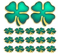 OUNONA 20 Pezzi Spille a foglia magnetiche in vernice verde Spille da bavero irlandesi senza danni per tessuti delicati accessori fortunati per uomo e donna decorazioni per San Patrizio e
