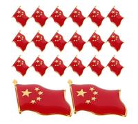 OUNONA 20 Pezzi Spille con Cinese in Distintivi Patriottici con Cinque Punte per Celebrazioni e Regali Patriottici