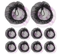 OUNONA 20 retine per capelli da donna con chignon da balletto - Elastiche invisibili con bordi in pizzo viola - Ferma chignon sicuro per saggi di danza ed esami