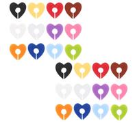 OUNONA 24 segnabicchieri in silicone con etichetta a forma di cuore per | Ciondoli colorati per bicchieri da vino, lavabili in lavastoviglie, aiutano gli ospiti a riconoscere facilmente i bicchieri,
