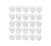 OUNONA 25 Pezzi Pirottini Cupcake Decorativi Carta Pizzo Forata Bianca Avvolgicupcake per Muffin e Dolci per Feste Matrimoni e Compleanni