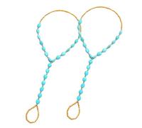 OUNONA 2pezzi Cavigliera Con Perle Finte e Catena Gioielli Per Piedi Da Donna Sandali Piedi Nudi Accessorio Alla Moda Per Spiaggia e Feste