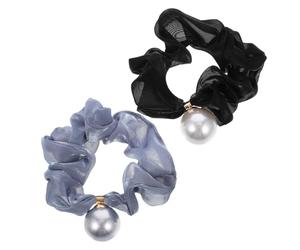 OUNONA 2pezzi Elastici per Capelli in Rete Decorazioni Perlate Accessori Eleganti per Bambine Adatti per Chignon Code di Cavallo e Raccolti Notturni