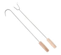 OUNONA 2pezzi Gancio per Barbecue in Acciaio Resistente Gancio Professionale per Maiale per Carne per Uso Quotidiano Comodo per Arrostire Accessorio per Barbecue Durevole e Robusto