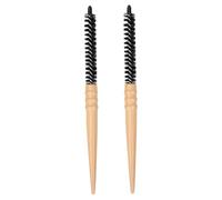 OUNONA 2pezzi Pettine Arricciacapelli Piccolo Per Manico in Legno e Spazzola Rotante Antistatica Per Styling Dei Adatto Per Bagnati Asciutti