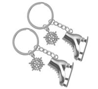 OUNONA 2pezzi Portachiavi Forma di Pattini da Ghiaccio da Accessori Invernali Donna Pendenti Decorativi Resistenti e Antiruggine per Chiavi e Borse