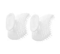 OUNONA 2pezzi Spazzola per Capelluto Testina per Shampoo Esfoliante in Silicone per Pulizia Profonda del Capelluto Strumento per Lavaggio dei Capelli Sotto la Doccia per Uomini e Donne