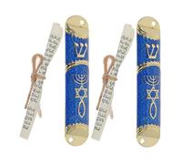 OUNONA 2sets Mezuzah in Metallo con Kosher Incluso Decorazione Ebraica Unica per della Fede Ebraica per Inaugurazione Regalo per Hannukah