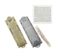 OUNONA 2sets Mezuzah in Metallo Pergamena Kosher Decorazione Religiosa per Stipite del Cancello Artigianato Ebraico Scrittura Oggetto di Scena per Casa