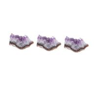 OUNONA 3 Pezzi di Gemme A Grappolo di Ametista per Vasi Artigianali Strass Argentati Strass Glitterati per Artigianato Gemme per Trucco Pietre Preziose Pietre Preziose Grezze