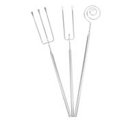 OUNONA 3 pezzi Forchette Fonduta in Acciaio Resistente Forchettine Per Cioccolato Formaggio e Dessert Utensili Compatti e Portatili per Cucina e Preparazioni Dolciarie