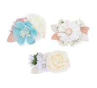 OUNONA 3 pezzi Mollette per Capelli Bambina Fiori Simulati Fermagli Decorativi Multiuso per Ragazze Accessori Naturali e Colorati per Cerimonie e Uso Quotidiano