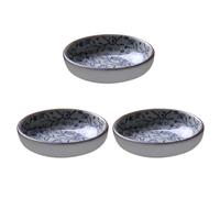 OUNONA 3 Pezzi Piattino per Condimenti in Ceramica, Rotondo, Design Retrò | Servizio a Tavola e Ristoranti, Base Stabile, Colori Vivaci, Adatto a Ketchup e Sapori