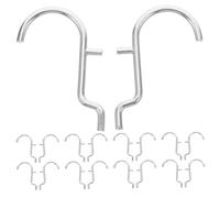 OUNONA 30 Pezzi Ganci Pegboard in Metallo per Organizzazione Parete Ganci Nero con Rivestimento in Gomma Antiscivolo Compatibili Distanza per Cucina Garage e Officina