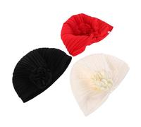 OUNONA 3pezzi Cappello Fiori Berretto Turbante Da Donna Cuffia Elastica Berretto Anticaduta Cappello Avvolgente Per Capelli Cuffia Turbante Accessorio Da Viaggio Protezione Solare Comfort