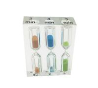 OUNONA 3pezzi Clessidra in Acrilico Da Minuti Clessidra Da Minuti Da Set Di Clessidre Colorate Giallo Blu Verde Per Uso in Cucina Giochi Allenamento e Insegnamento